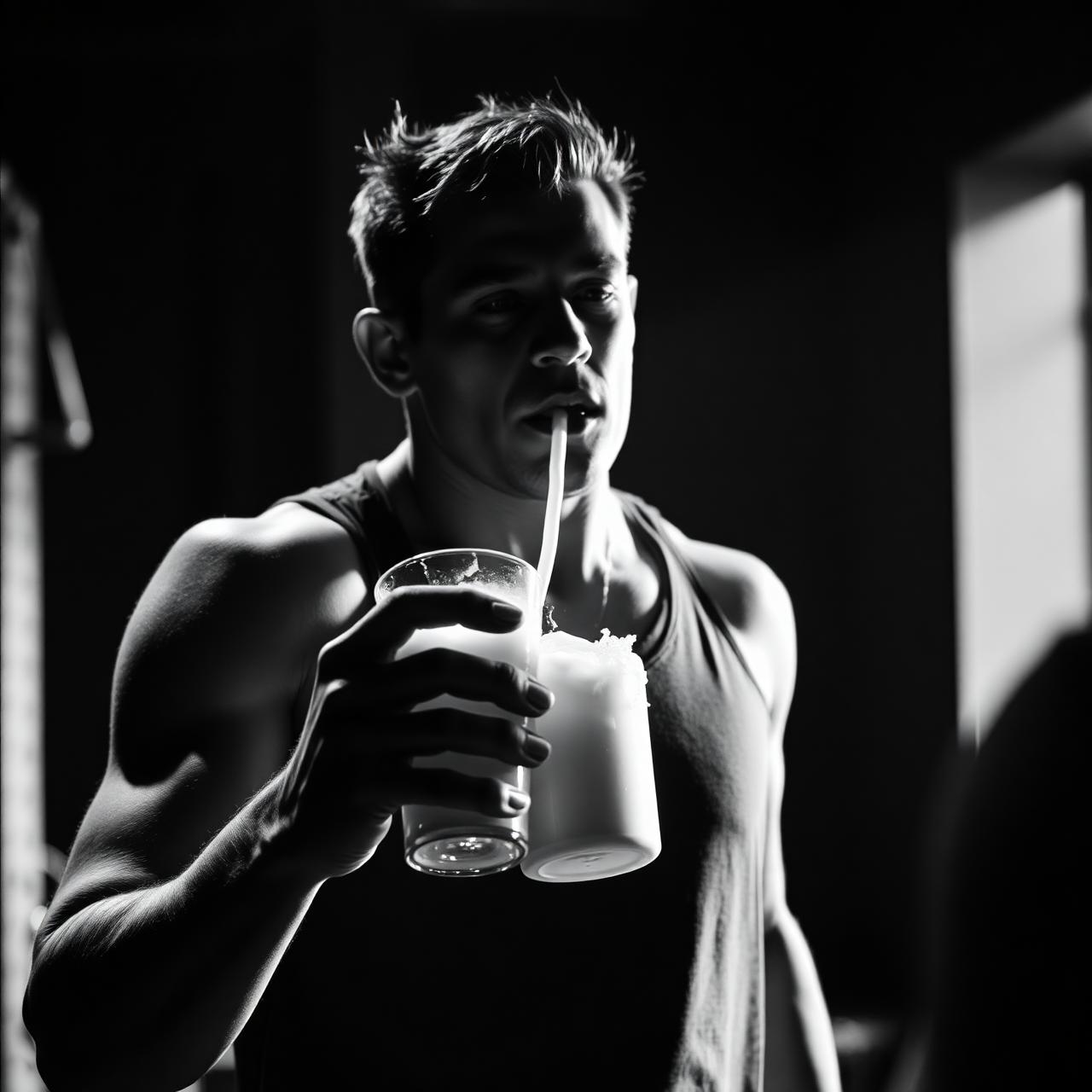 Atleta com shake